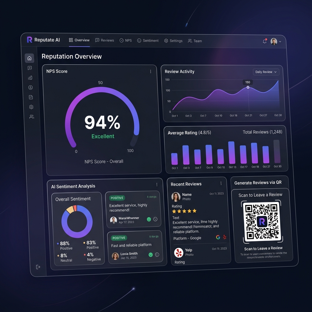 AnalyzeIQ Dashboard — Real-time reputation management